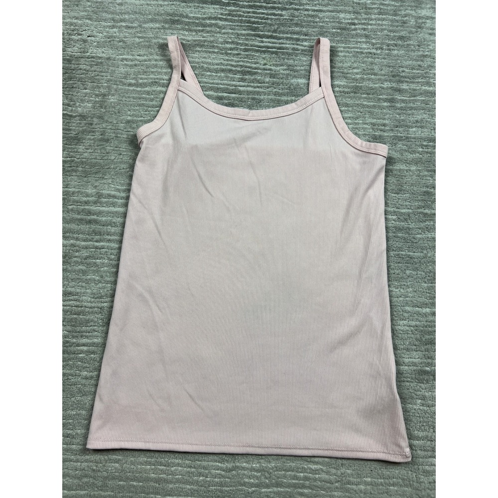 No Boundaries Camisole Womens L Pink Ribbed Scoop Neck Basic Sleeveless Top